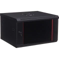 Серверный настенный шкаф W&T 6U 600х500 19 дюймов черный C066050BWTWOF
