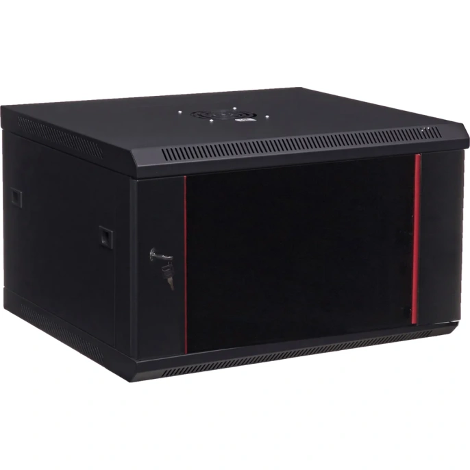 Серверный настенный шкаф W&T 6U 600х500 19 дюймов черный C066050BWTWOF