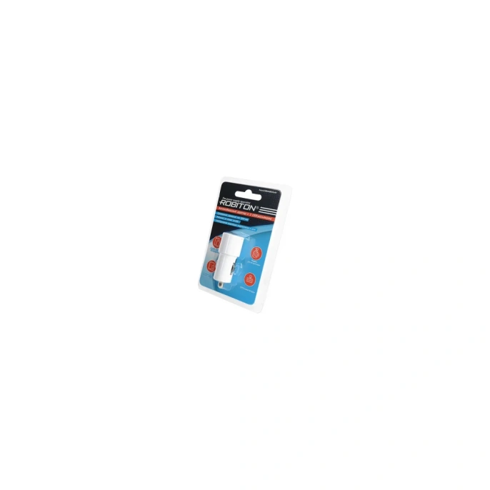 TwinUSB2400/AUTO Robiton, 4800 мА, с 2 USB входом, /12-24B/, BL1 13910