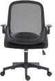 Кресло Cactus CS-MC212-BK, ткань, до 100кг, топ-ган, откидные подлокотники,  черный