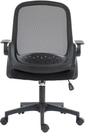 Кресло Cactus CS-MC212-BK, ткань, до 100кг, топ-ган, откидные подлокотники,  черный