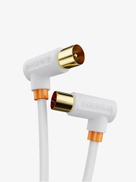 Кабель CABLETIME CF35H (CT-AV101-10-W1) 1 м, TV/антенны, 90 градусов, 75 Ом, белый