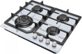 Газовая варочная панель MEFERI Glass comfort MGH604WH, 4 конфорки, закаленное стекло, белый