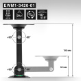 Кронштейн для TV/монитора 13"-34" настенный ExeGate EWM1-3420-01 EX297367RUS VESA 75x75, 100x100, макс.нагрузка 20 кг, наклон -8°/+8°, поворот -90°/+90°, расстояние до стены 65-190мм, цвет черный