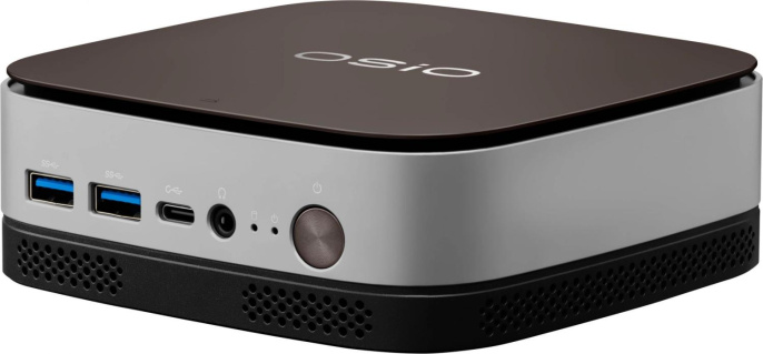 Мини ПК OSIO BaseLine B51i-012 Intel Core i3 1215U, DDR4 16ГБ, 512ГБ SSD , Intel UHD Graphics, Windows 11 Pro, коричневый и серебристый