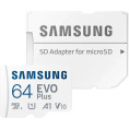 MicroSD 64GB Samsung Class 10 Evo Plus U1 R/W 160 MB/s + SD адаптер
