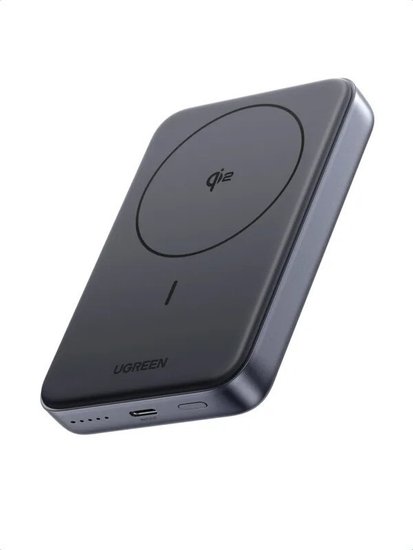 Внешний аккумулятор UGREEN PB761 45763 10000mAh MIni Magnetic Wireless 30W Power Bank Qi2. Цвет: серый