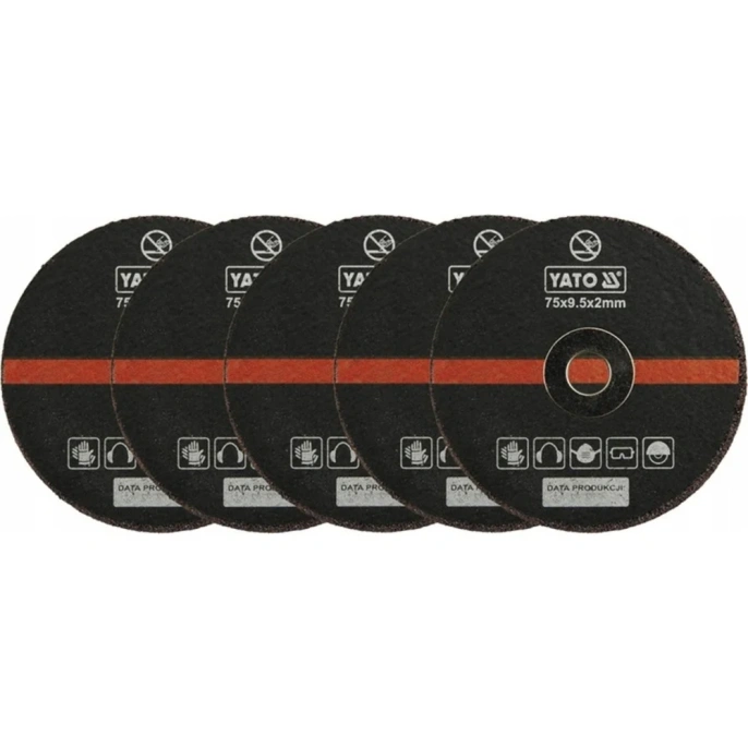 Диск отрезной по металлу (5 шт; 75х9.5х2 мм) YATO YT-0994