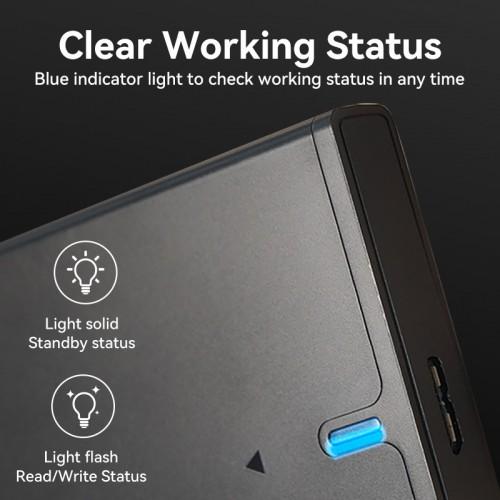 Внешний корпус Vention для HDD/SSD 2.5" USB 3.0 Mirco-B Черный (KPAB0)