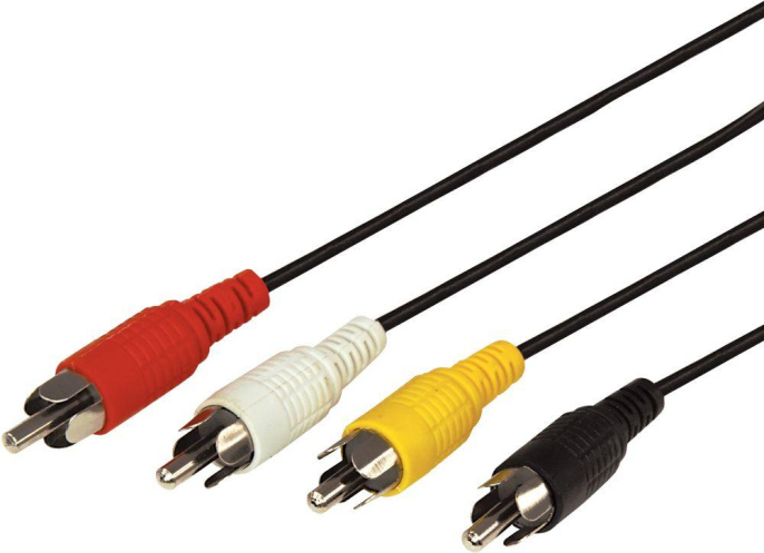 Кабель аудио-видео REXANT 17-0305,  4хRCA (m) -  4хRCA (m),  5м, серебристый