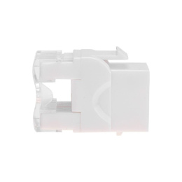 Rexant 02-0060 Модуль Keystone Jack RJ-45 8P8C , UTP неэкранированный, CAT 5e, тип 180 градусов, белый PRO