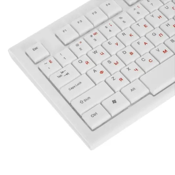 Клавиатура Gembird KB-8354U,{USB, бежевый/белый, 104 клавиши, кабель 1,45м}