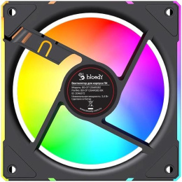 Вентилятор Bloody BD-CF120ARGB2 LCD ARGB 120х120x25 черный 4-pin упак.:1шт BD-CF120ARGB2-BK Ret