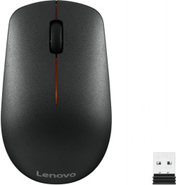 Мышь беспроводная Lenovo 400, радио, оптическая, USB, 1200dpi, черный [gy50r91293]