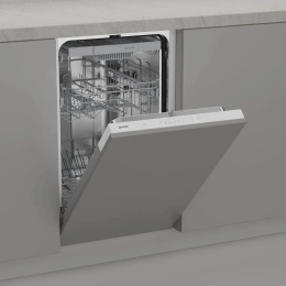 Встраиваемая посудомоечная машина Gorenje GV523E10WE,  узкая, ширина 44.8см, полновстраиваемая, загрузка 11 комплектов, серебристый