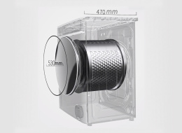 Стирально-сушильная машина Viomi Master 2 Pro (WD10FT-B6E) (отдельностоящая, сушка: естественная конденсация, загрузка для стирки: до 10 кг, загрузка для сушки: до 6 кг, отжим: 1400 об/мин, глубина: 49 см (с люком 58 см), энергопотребление B, 14 программ,