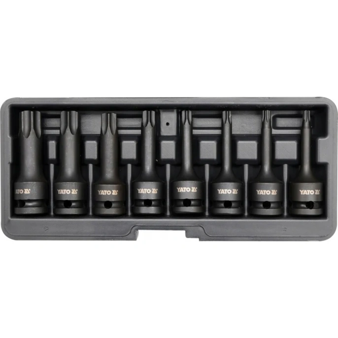 Набор ударных головок-бит YATO TORX 1/2" 8пр YT-1065 37141065 092 1