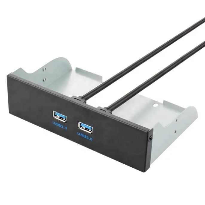 ORIENT C190, Планка портов 5.25" на переднюю панель корпуса 2xUSB 3.0, длина кабеля 50см, oem 31347