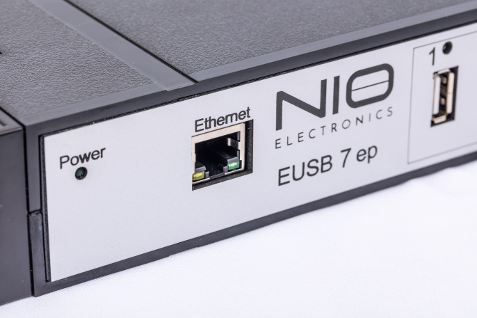 Сетевой концентратор USB NIO-EUSB 7EP USB/IP хаб на 7порт с 1 блоком питания