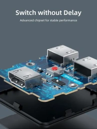 Переключатель CABLETIME CP30G (CT-HS4K-2G) HDMI 2-в-1, 4K@60 Гц, космический серый