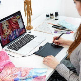 Графический планшет Wacom Intuos S CTL-4100K-N, A6, черный