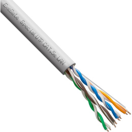 Кабель ExeGate Special UTP4-C5e-CCA-S25-IN-PVC-GY-305 UTP 4 пары кат.5e CCA, 0.43мм 25AWG , 305м, серый, PVC EX301086RUS