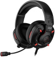 Гарнитура игровая Acer Nitro OHW306, для компьютера, мониторные, проводные, черный / красный [zl.hdsee.00e]