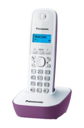 Радиотелефон Panasonic KX-TG1611RUF, фиолетовый и белый