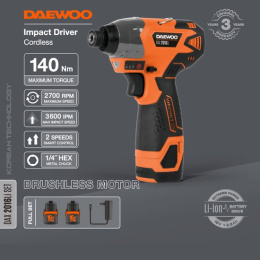 Ударный аккумуляторный винтоверт DAEWOO DAX 2016Li SET
