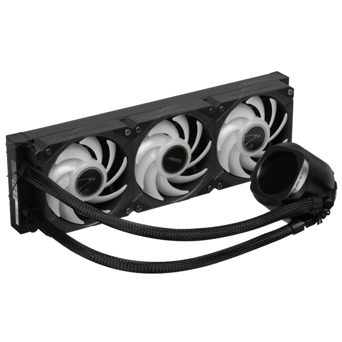 Система водяного охлаждения Gigabyte Aorus Waterforce X II 360 ARGB Soc-TR4/sTR5/AM5/AM4/1200/1700/1851 черный 4-pin 12-37.5dB Al LCD Ret (GP-AORUS WATERFORCE X II 360)