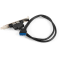 Exegate EX298295RUS Планка портов в корпус 2xUSB3.0 ExeGate BrctUSB3-2A USB 3.0 20pin IDC 20pin F -- 2x USB 3.0 Af, кабель 20см