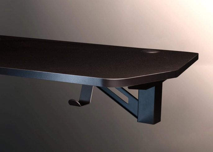 Стол игровой Cactus CS-GMD-BK-RGB, МДФ, черный