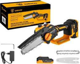 Цепная пила Deko DKCHS 20-6 Pro аккум. дл.шины:6" 15cm 2аккум. 2.2Ач ЗУ 081-2025