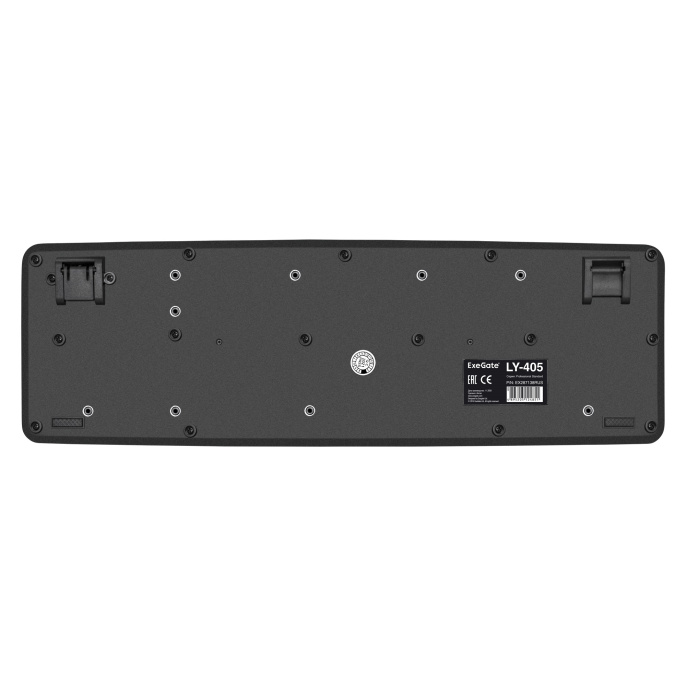 Клавиатура ExeGate Professional Standard LY-405 (USB, полноразмерная, влагозащищенная, 105кл., Enter большой, длина кабеля 1,5м, черная, Color Box) EX287138RUS