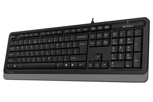 Клавиатура A4TECH Fstyler FK10, проводная, USB, мембранная, черный/серый [fk10 grey]