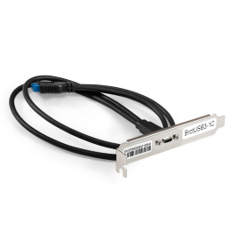 Планка портов в корпус Type-C ExeGate BrctUSB3-1C (USB 3.2 Gen1 20pin (IDC 20pin F) --> USB 3.2 Gen1 Type-Cf, кабель 30см) EX298296RUS