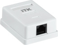 Розетка ITK (CS2-1C5EF-12-G) настенная 49.2x62.5x25.2мм крышка RJ45 пластик белый (упак.:1шт)