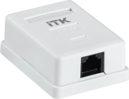 Розетка ITK (CS2-1C5EF-12-G) настенная 49.2x62.5x25.2мм крышка RJ45 пластик белый (упак.:1шт)