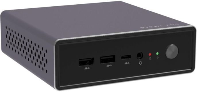 Неттоп DIGMA PRO Minimax U1 Intel Core i3 1215U, DDR4 8ГБ, 256ГБ SSD , Intel UHD Graphics, Windows 11 Pro, темно-серый и черный [dpp3-8cxw01]