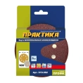Круг шлифовальный (5 шт; 125 мм; 8 отверстий; P 100) ПРАКТИКА 919-082