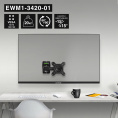 Кронштейн для TV/монитора 13"-34" настенный ExeGate EWM1-3420-01 EX297367RUS VESA 75x75, 100x100, макс.нагрузка 20 кг, наклон -8°/+8°, поворот -90°/+90°, расстояние до стены 65-190мм, цвет черный