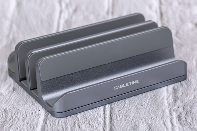 Вертикальная подставка CABLETIME CS14G (CT-VLP02-AG) для ноутбука, серый