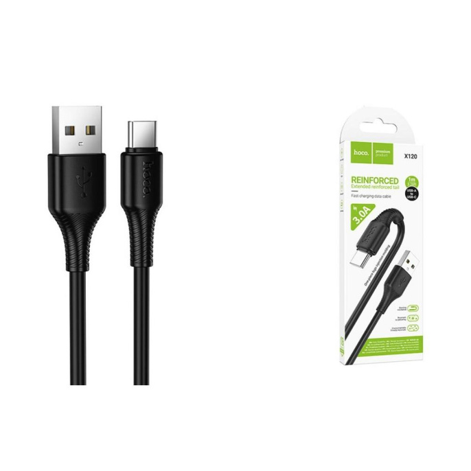 HOCO X120/ USB кабель Type-C/ 1m/ 3A/ черный (HC-58904)