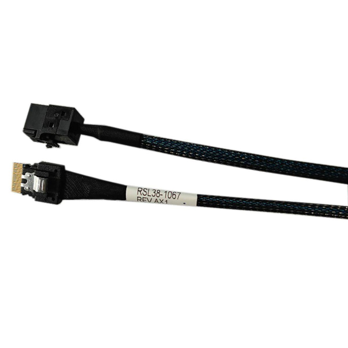 Кабель Amphenol RSL38-1067 Slimline SASx4 SFF8654 -to- HD MiniSAS x4 SFF8643 100cm,
