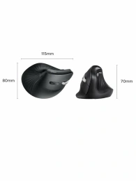 Беспроводная компьютерная мышь вертикальная UGREEN MU008Smini 85310 Dual-mode Wireless Vertical Mouse 2.4 GHz&BT. Цвет: черный (85310_)