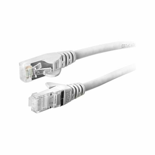 Патч-корд TWT TWT-45-45-10/S6-GY FTP кат.6, с заливными колпачками, 10 м, серый