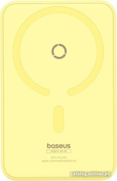 Портативное зарядное устройство Baseus P10064101Y23-00 MagPro Magnetic Bracket Wireless Fast-Charging 5000mAh 20W Lemon Yellow; с кабелем Type-C to Type-C 30cm White