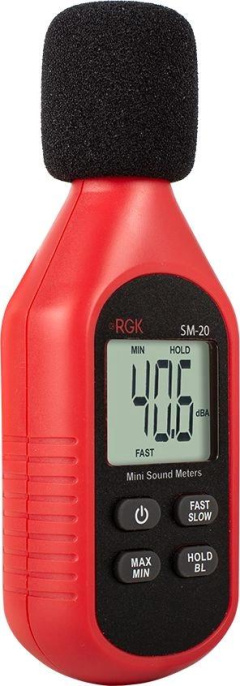 Измеритель уровня шума RGK SM-20 портативный красный/черный 776530