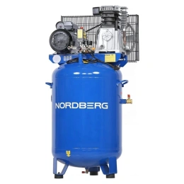Компрессор вертикальный поршневой NORDBERG с ременной передачей 220 В, ресивер 150 л, 446 л/мин NCEV150/480