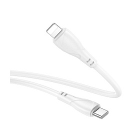 BOROFONE BX121/ PD кабель Type-C-Lightning/ 1m/ 27W/ Нейлон/ белый (B-23016)